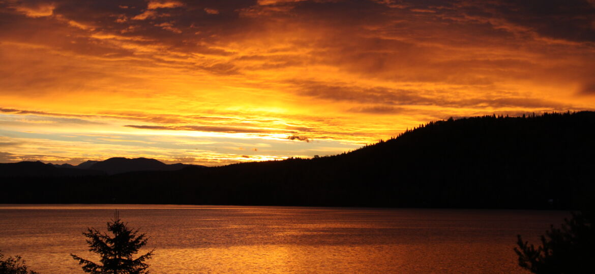Sunrise at Horsefly Lake