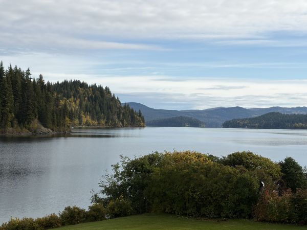 Horsefly Lake Is starting to show her fall colours